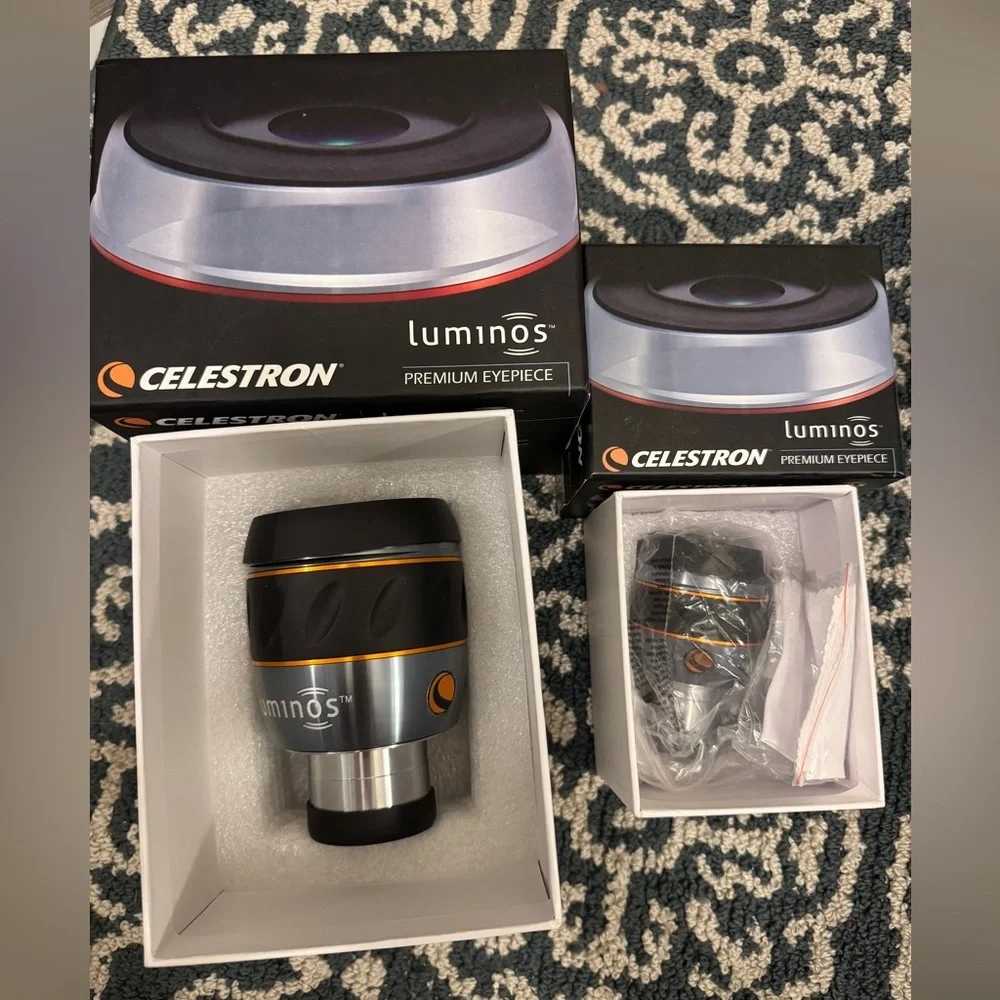 Celestron Luminos Premium Eyepiece Set of 2 2 boxes, 2 sizes 31mm and 15mm